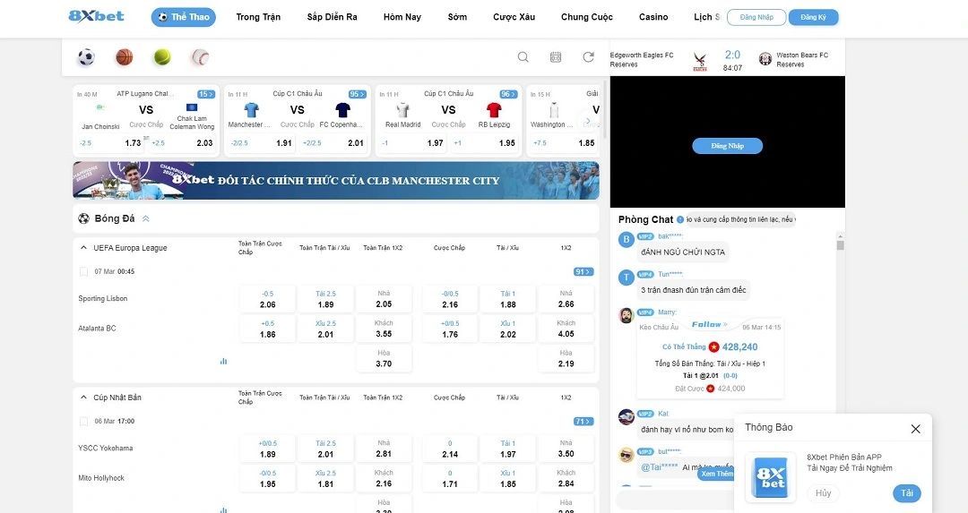 App cá cược bóng đá 8xbet  hợp pháp và an toàn tại Việt Nam