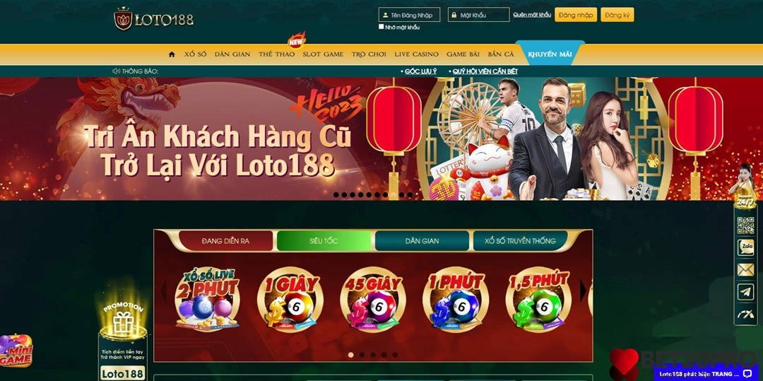 App đánh lô đề online Loto188 không giới hạn nạp rút