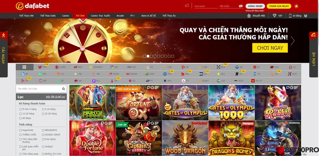 Dafabet địa chỉ chơi game nổ hũ uy tín hiện nay