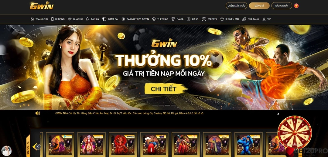 Sòng bạc online Gwin, địa chỉ hàng đầu của game thủ