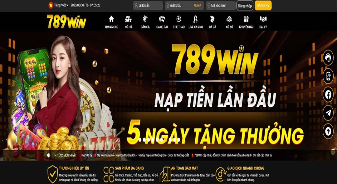 789win sở hữu loạt danh sách khuyến mãi siêu khủng