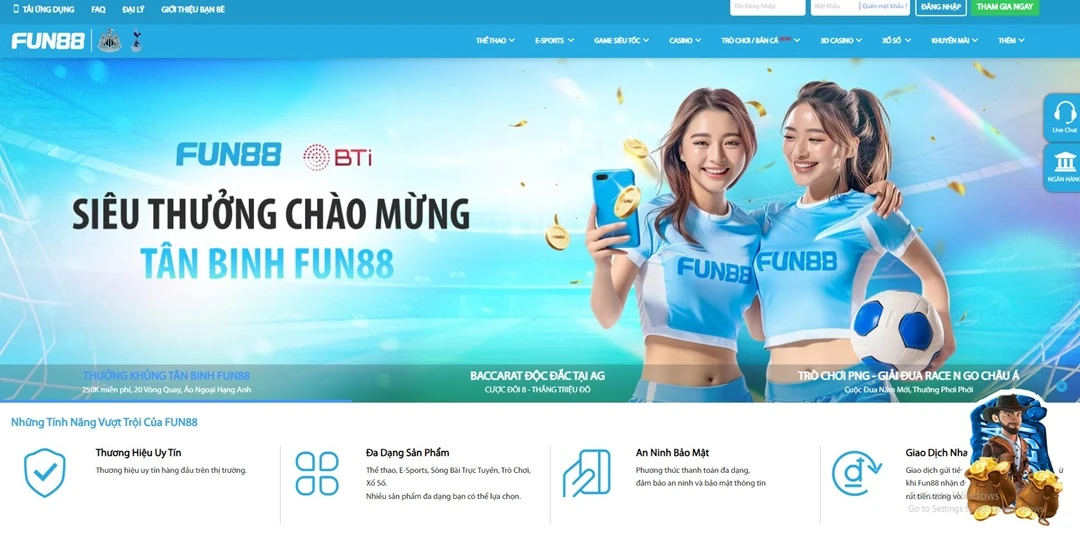 FUN88 Sân chơi cá cược an toàn hiện nay