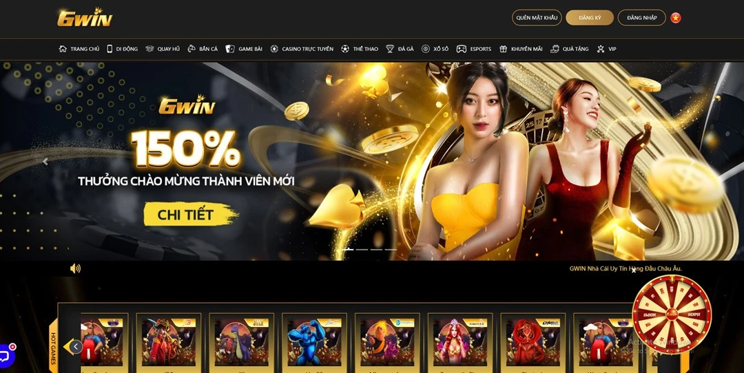 Nhà cái cá cược trực tuyến Gwin với kho game phong phú